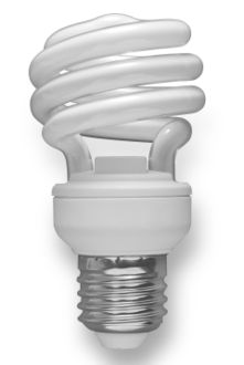 CFL bulb: Requires 13 watts of power.[3]