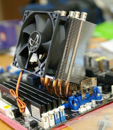 Computer heat exchanger and fan.[4]