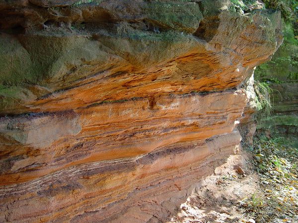 Figure 2. Triassic sandstone near Stadtroda, Germany.[4]
